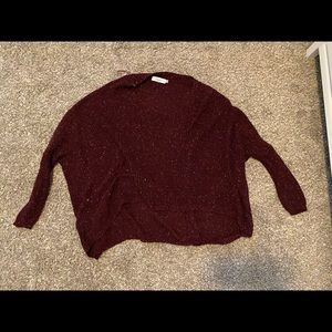 CJLA Burgundy Rhea Knit Oversized Sweater
